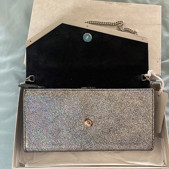 Jimmy Choo
Emmie Glitter Leather Clutch Bag - Picture 7 of 12